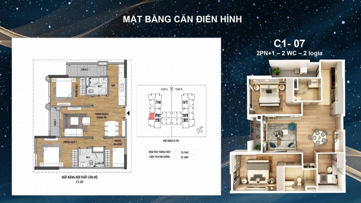 Mặt bằng chung Cư Moonlight 1a